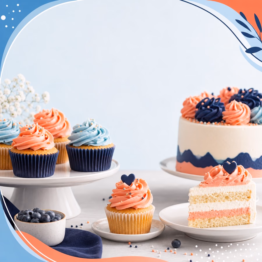 AI social media ad creative sample for a local bakery promotion on Instagram and Facebook with promotional text overlay