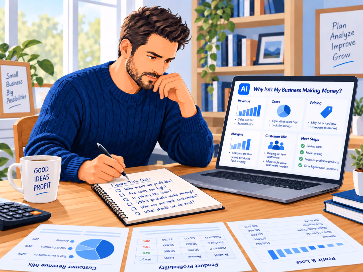 How Can AI Help Me Figure Out Why My Small Business Isn’t Making Enough Money?